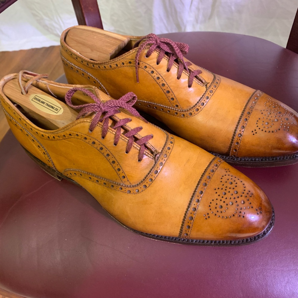Alden 911 Tan 11 A/C Medallion Cap Toe Balmoral Oxfords Mens USA